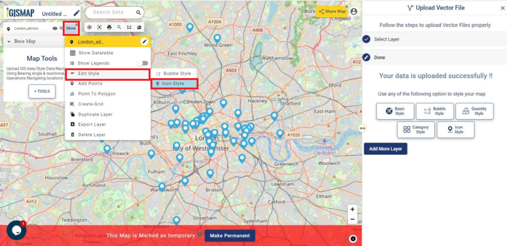 IGISMap More options