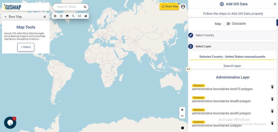 Add GIS data-Select Layer