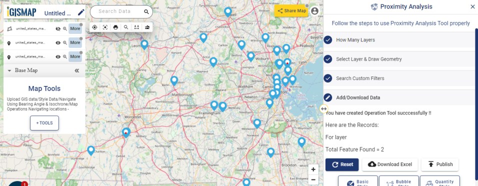 Data added by Proximity analysis