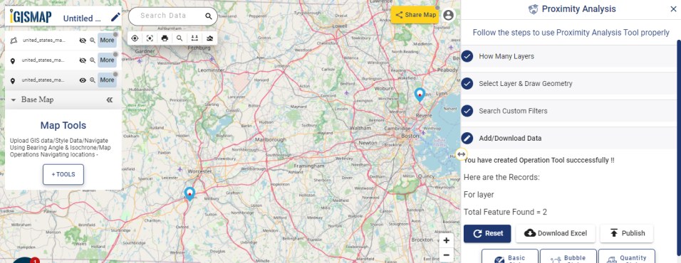 Data added by Proximity analysis