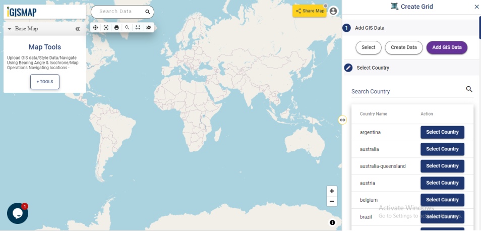 IGISMap - Create Grid tool