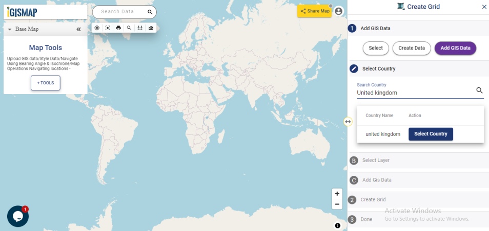 Create Grid - Add GIS Data option