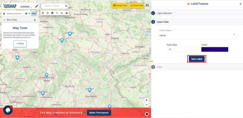 Label Feature-Save the Label of point GIS data