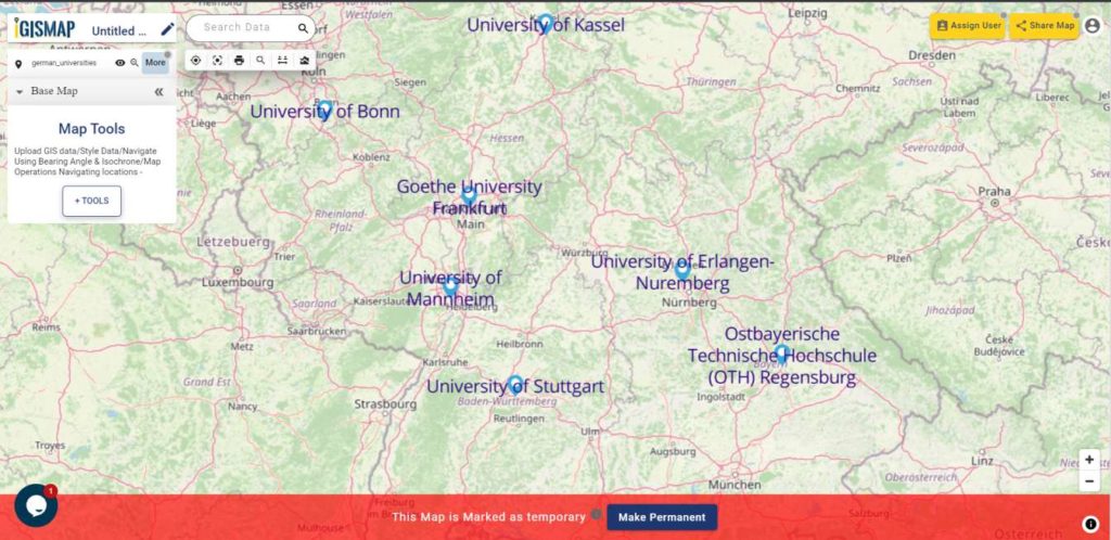 Labeling of German universities