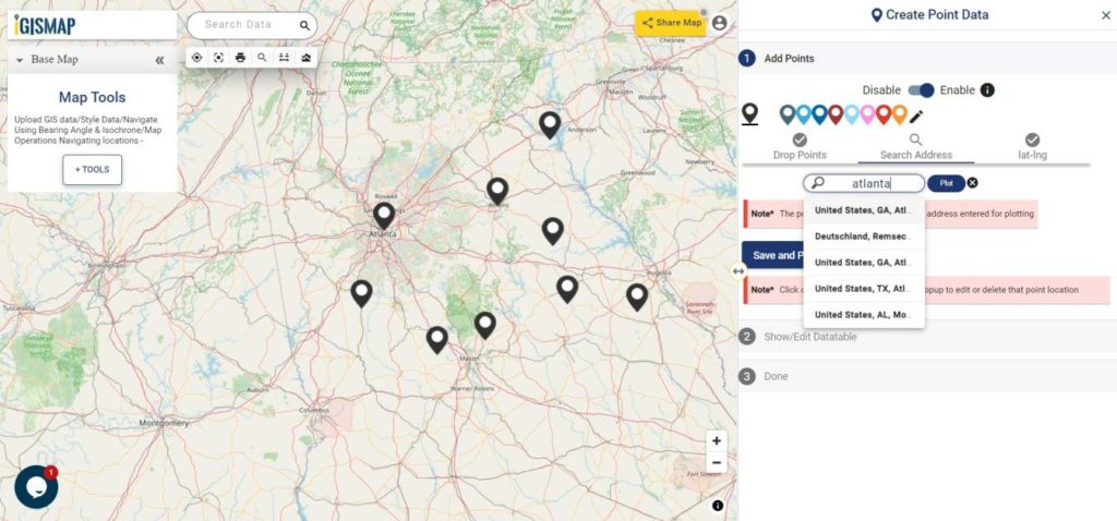 Plot Point GIS Data