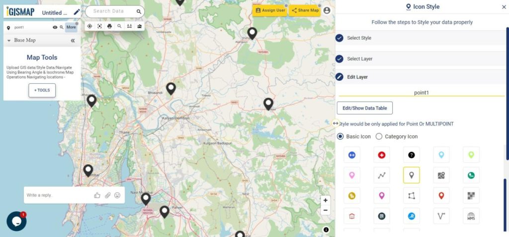Select Icon for Slum Locations Map