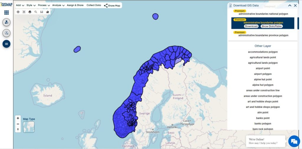 Norway Municipality Boundaries Shapefiles