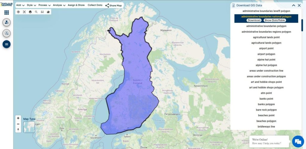 Finland GIS Data - National Boundary