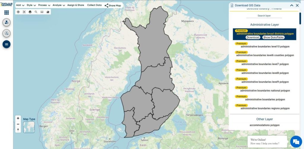 Finland Regional State Administrative Agency Boundaries