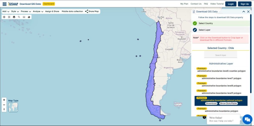 Chile National Boundary
