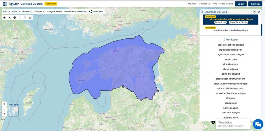 Estonia National Boundary