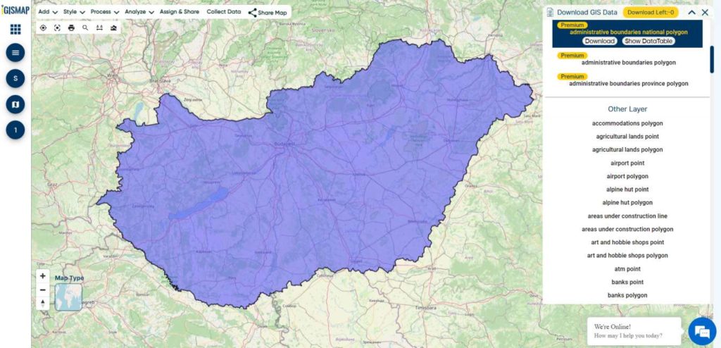 Hungary National Boundary