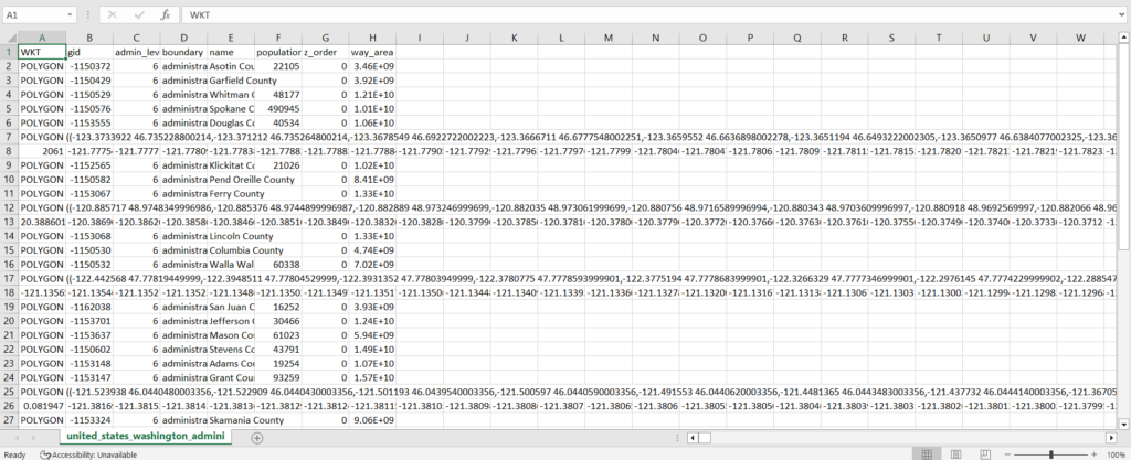 Output CSV File