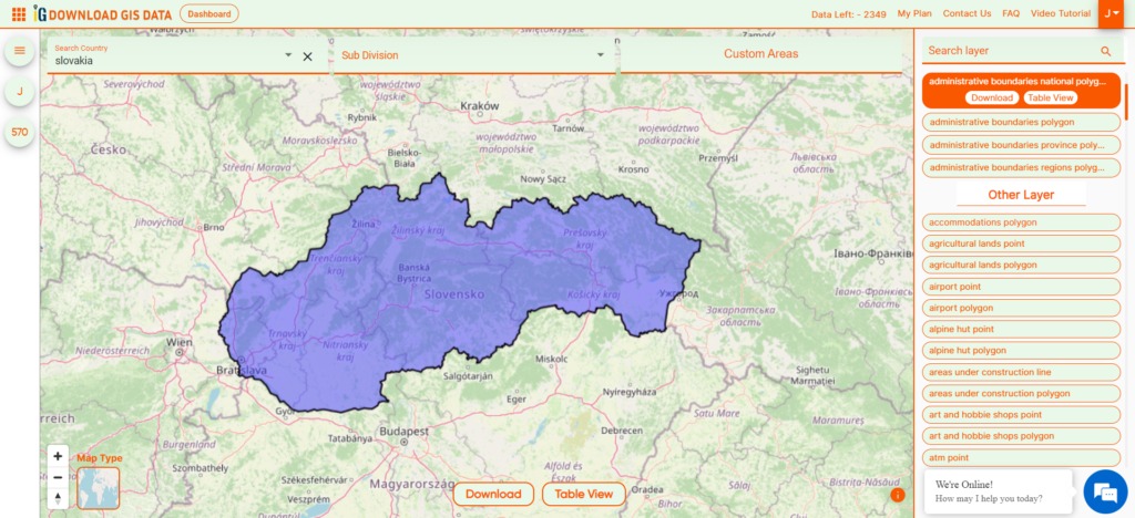 Slovakia National Boundary