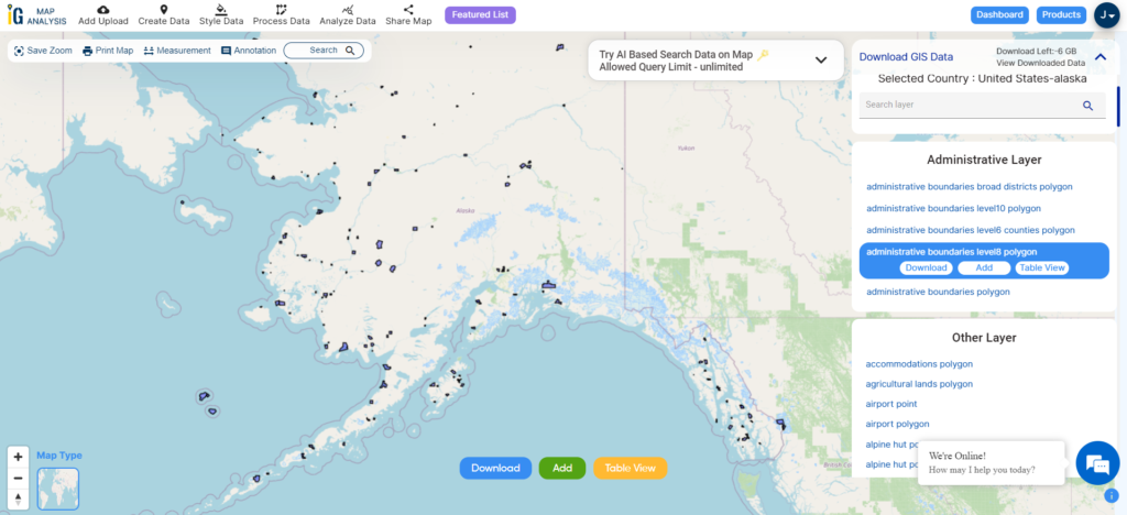 Alaska Cities, Towns and Villages Boundaries