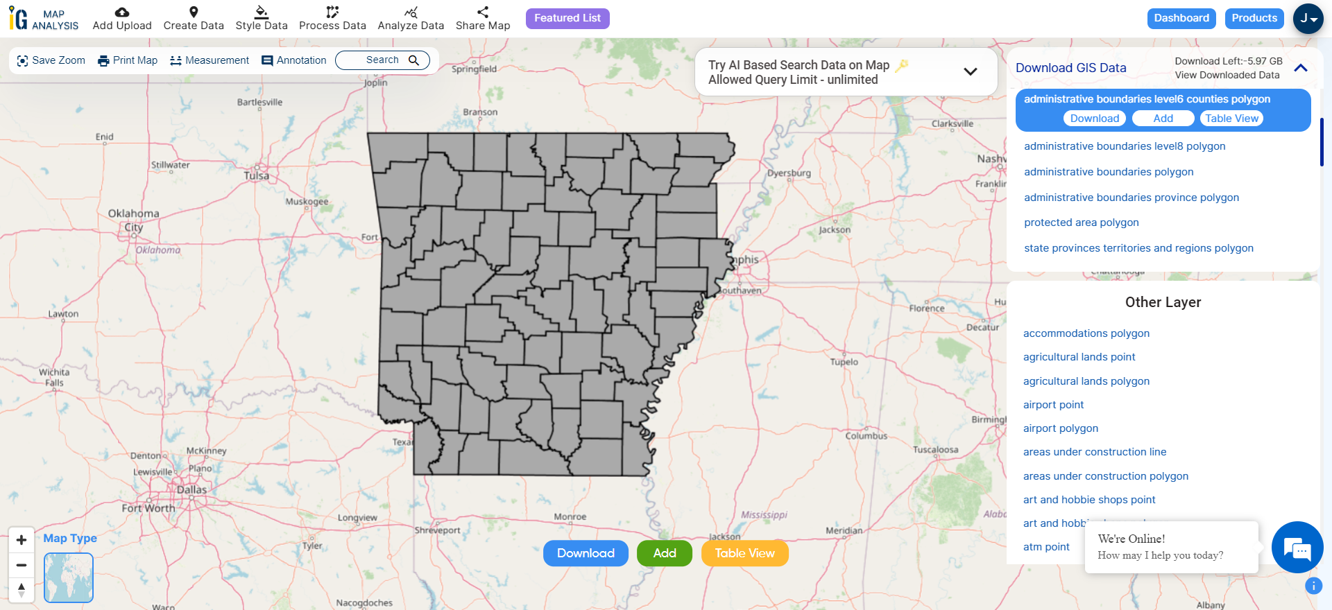 Download United States – Arkansas Shapefiles- Administrative, Kml ...