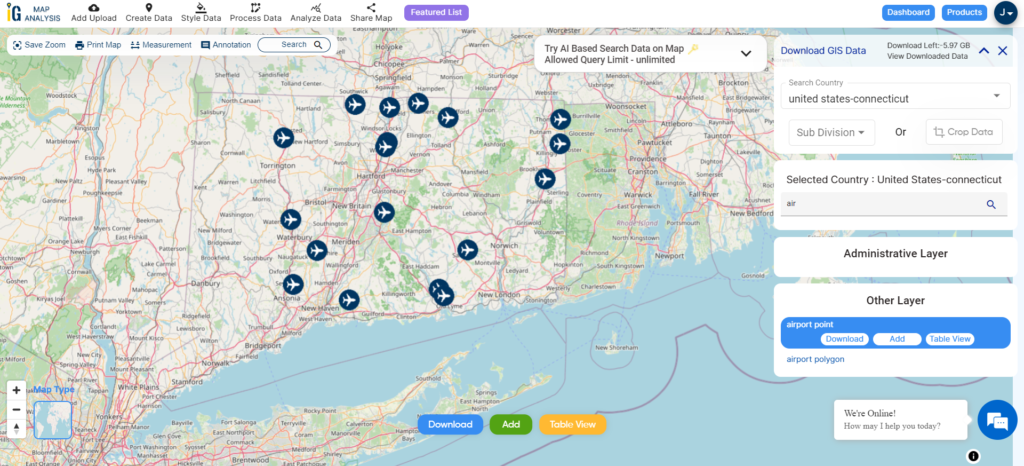 Connecticut Airport Points