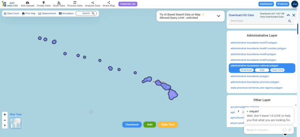 Hawaii State Boundary