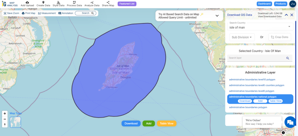 Isle of Man National Boundary