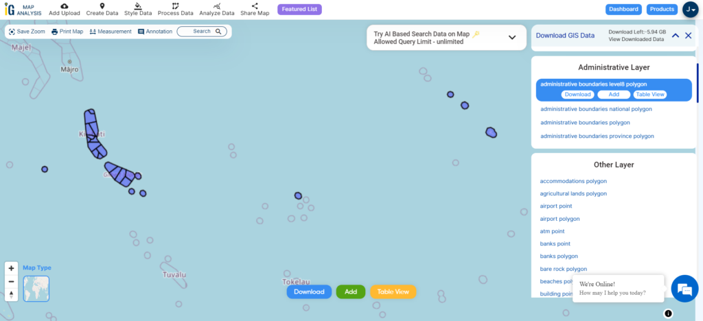 Kiribati Atolls Boundary