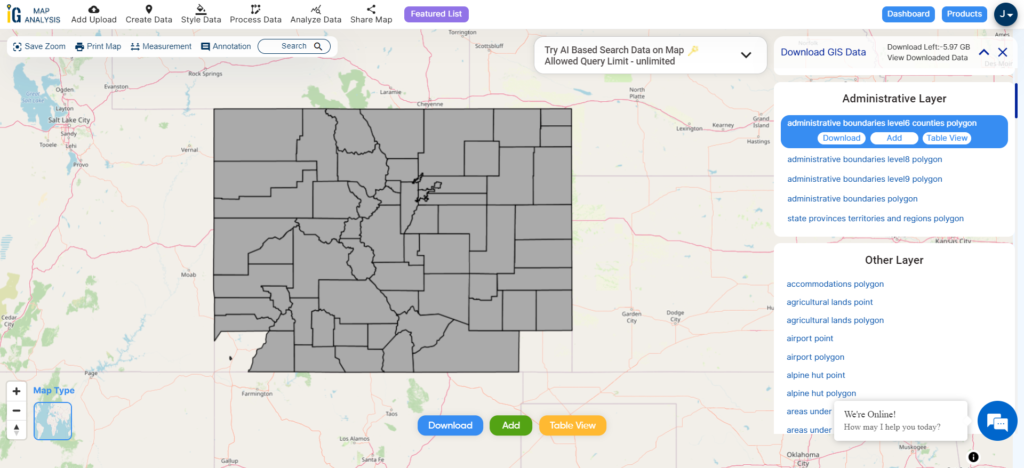 Colorado County Boundary