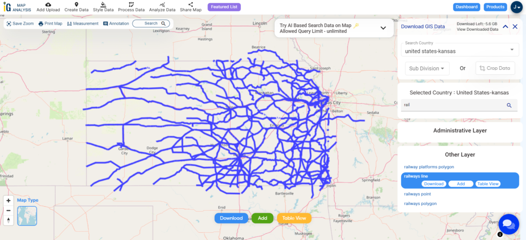 Kansas Railway Line