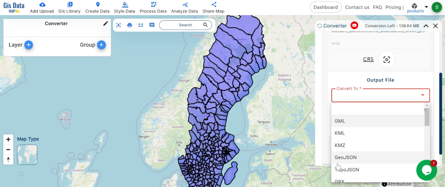 Converting KMZ to GeoJSON Online
