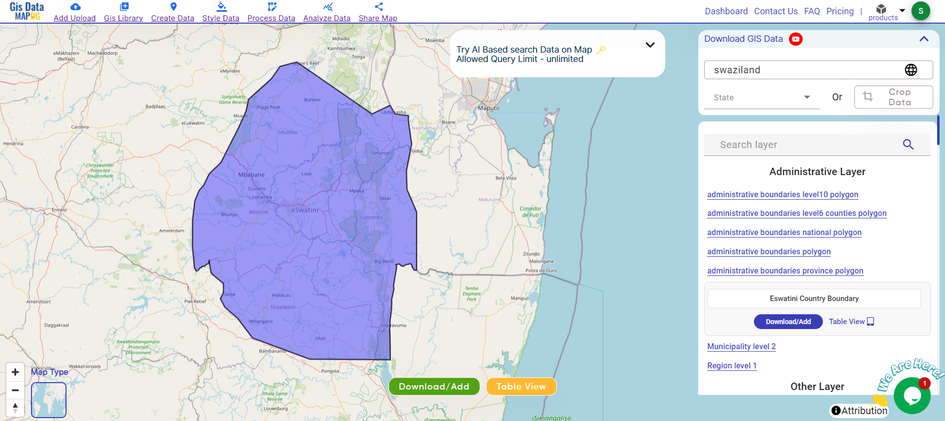 Download Swaziland Administrative Boundary GIS Data for – National ...