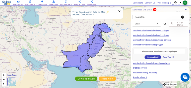 Download Pakistan Administrative Boundary GIS Data for– National ...