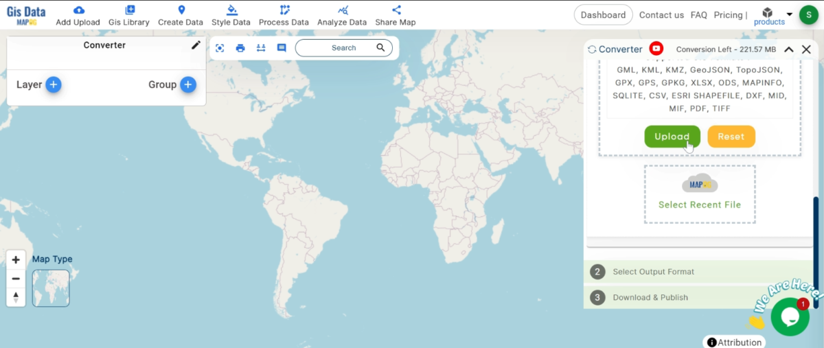 Converting KMZ to SHP Online GIS Data Conversion