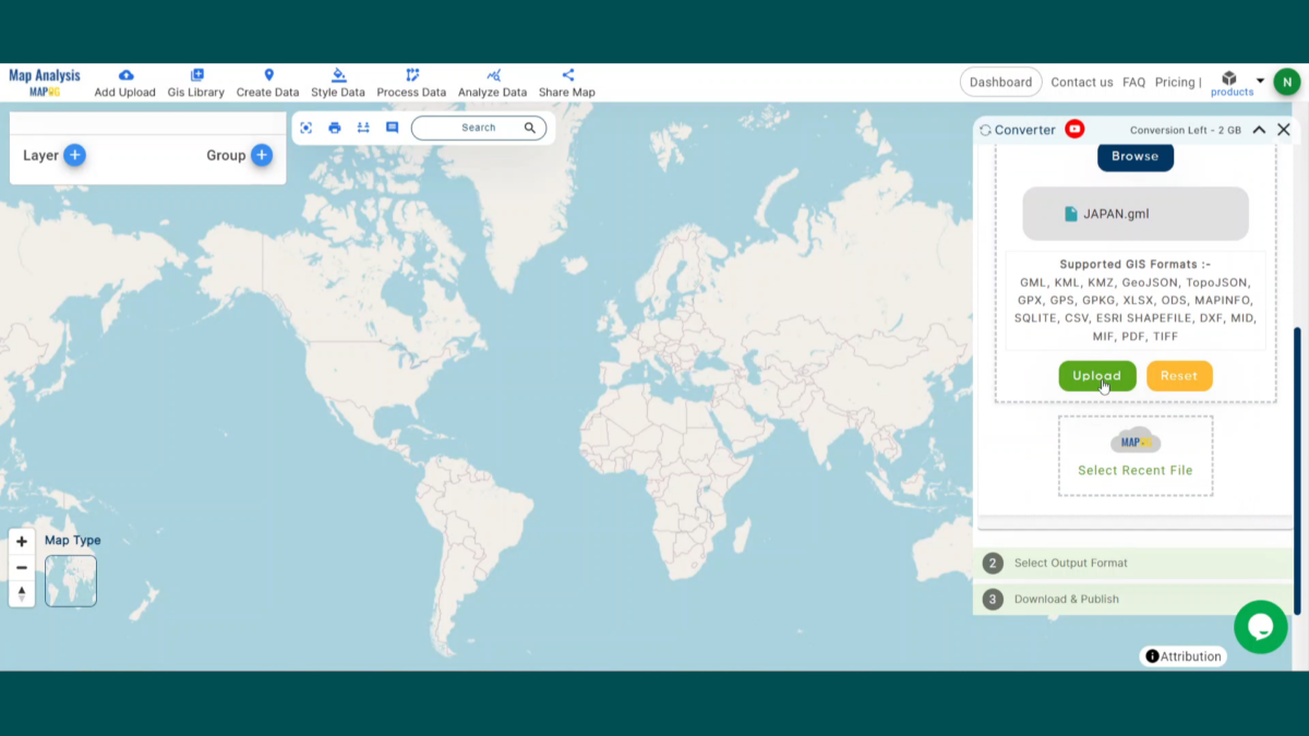 Convert gml to csv online