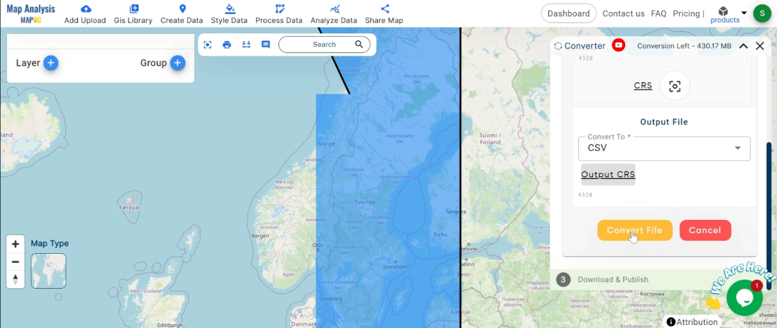 Online GIS Converter KMZ to CSV Online GIS Converter KMZ to CSV
