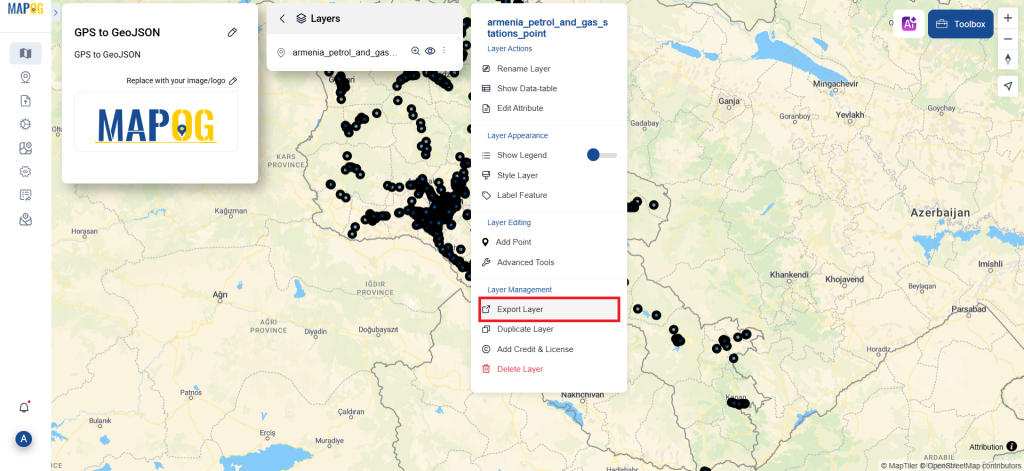 GPS to GeoJSON
