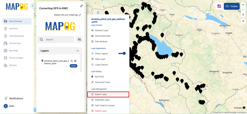 GPS to KMZ