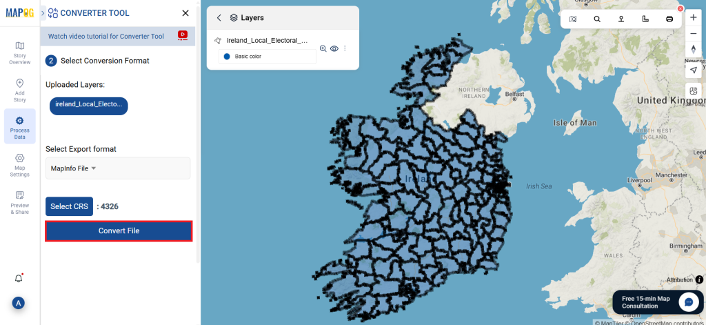 SQLITE TO MapInfo
