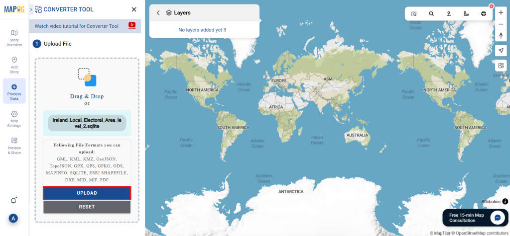 SQLITE to ESRI Shapefile