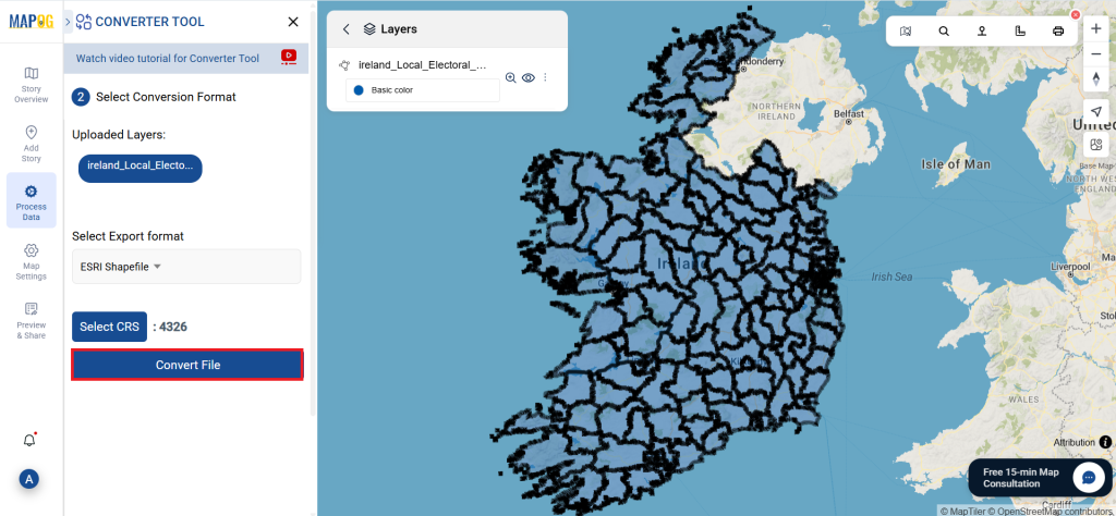 SQLITE to ESRI Shapefile