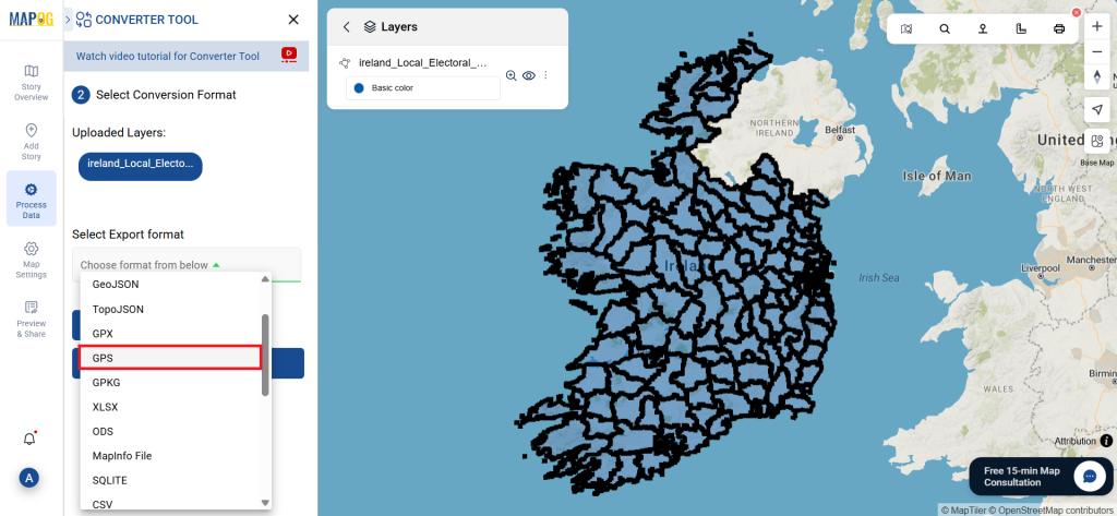 SQLITE to GPS