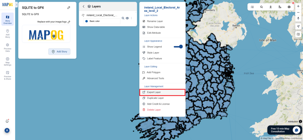 SQLITE to GPX