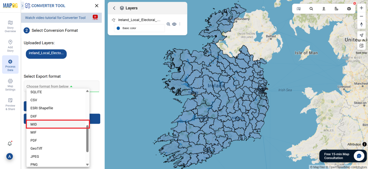 How to Convert SQLITE to MID Format Online GIS Converter Tool (Step-by ...