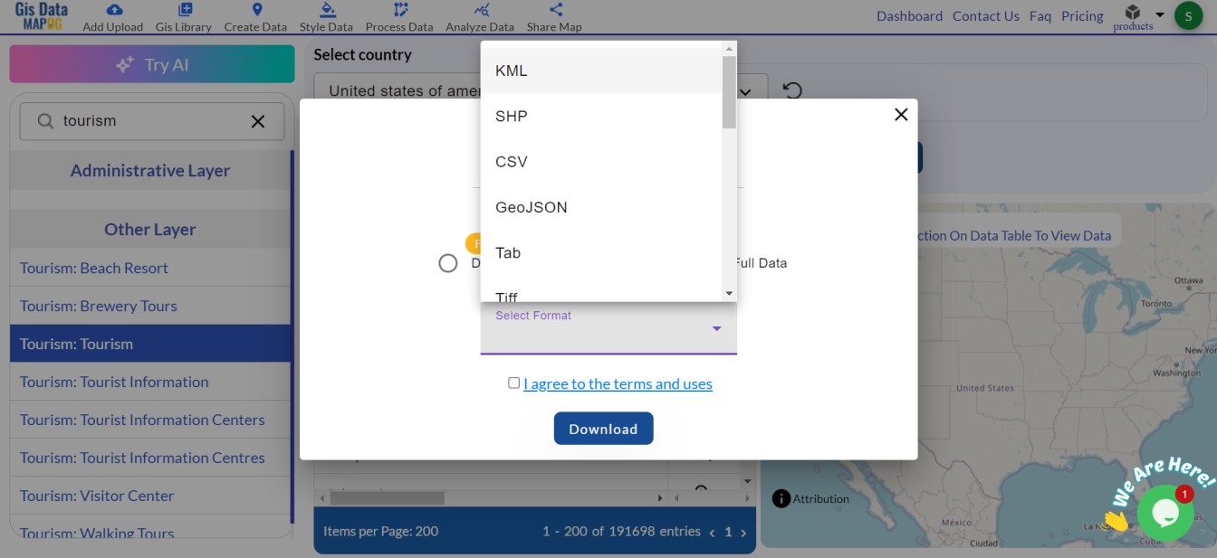 Download Tourism Data in Shapefile, KML , GeojSON +15 GIS format ...