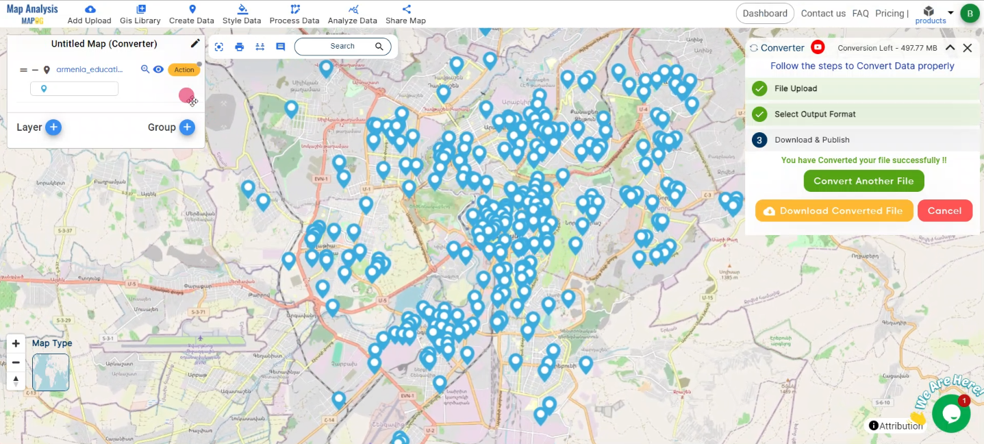Converting MAPINFO TO CSV Online