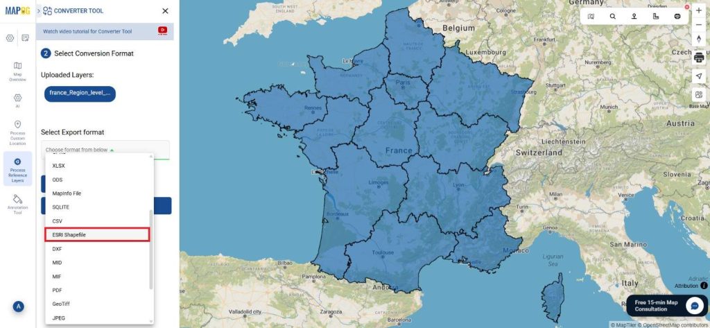 DXF to ESRI Shapefile