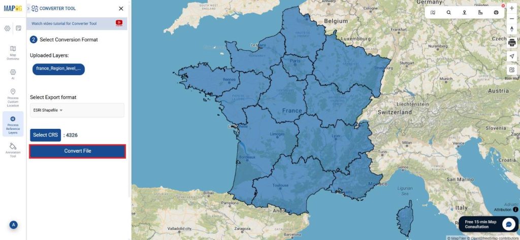 DXF to ESRI Shapefile