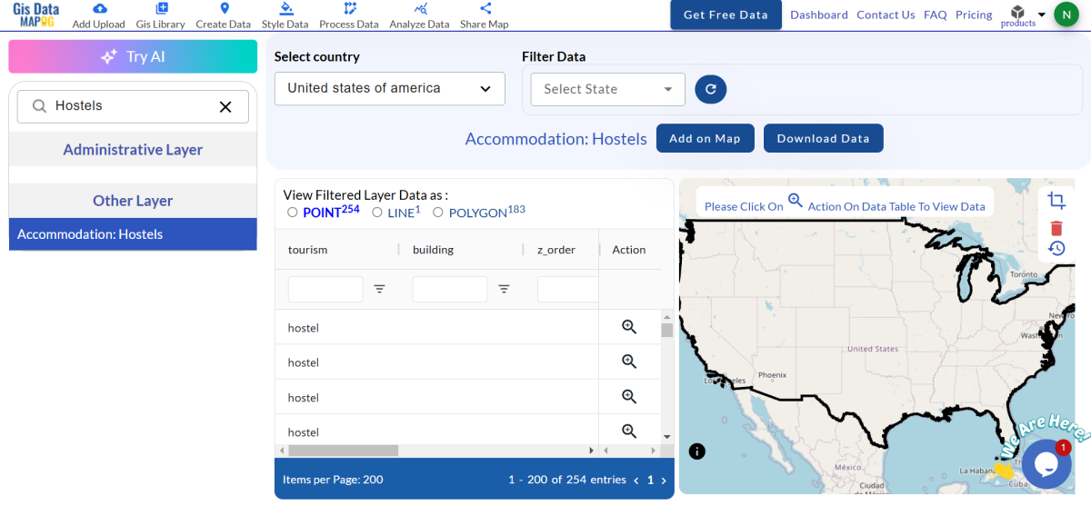 Download Hostels Data in Shapefile, KML, MID +15 GIS Formats Using GIS ...