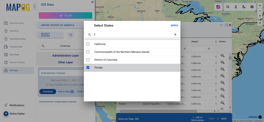 Download Cinemas Data