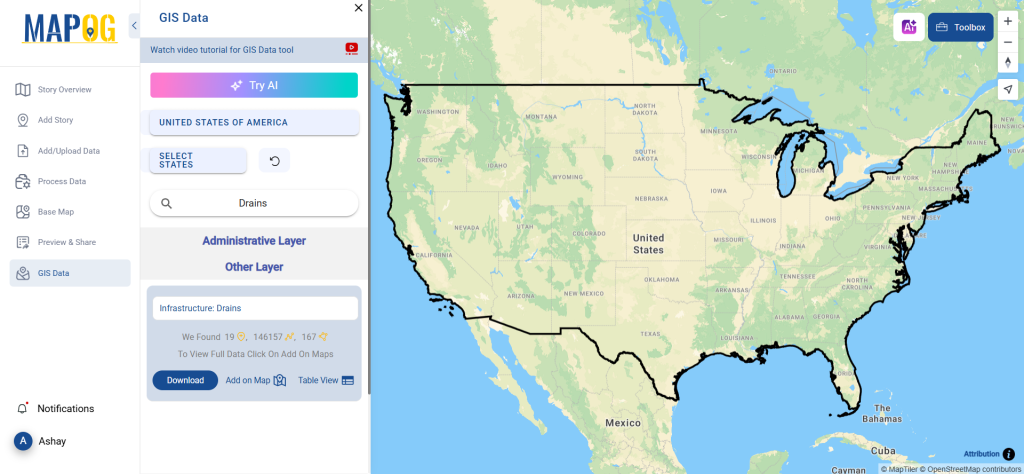 Download Drains Data