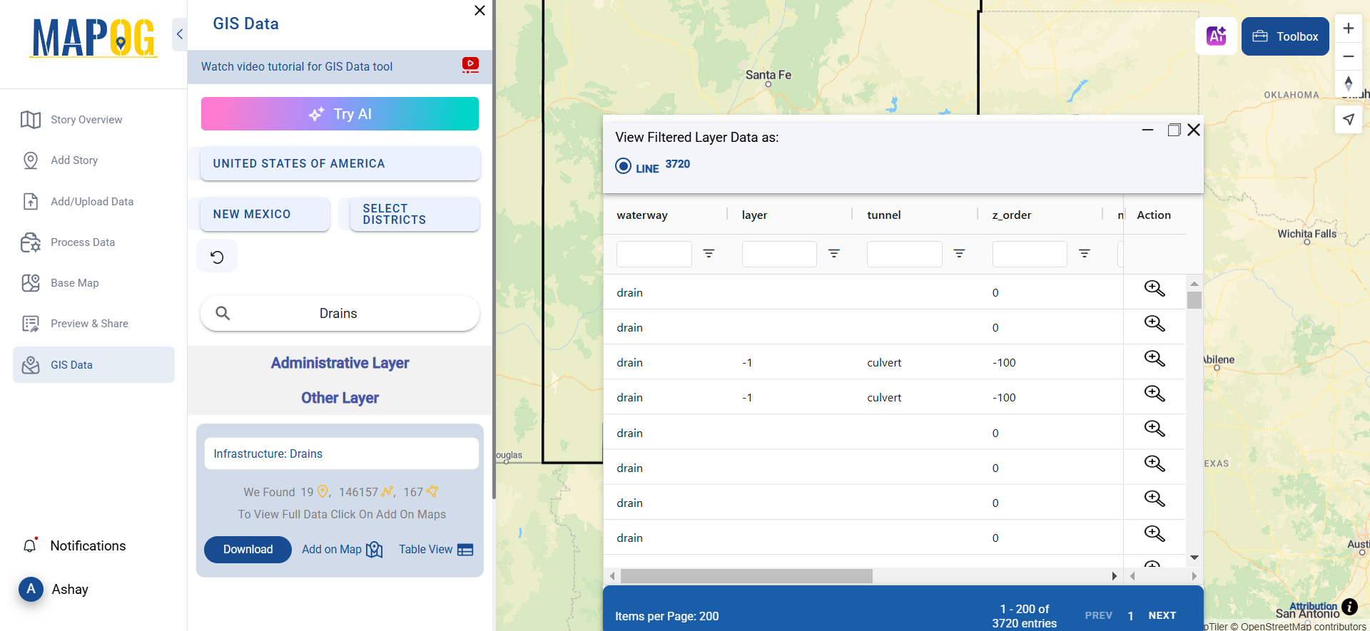 Download Drains Data in Shapefile, KML, MID +15 GIS Formats