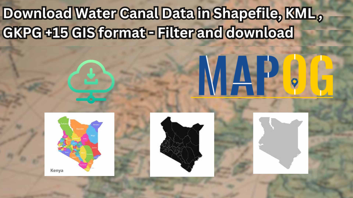 Download Water Canal Data in Shapefile, KML, MID +15 GIS Formats