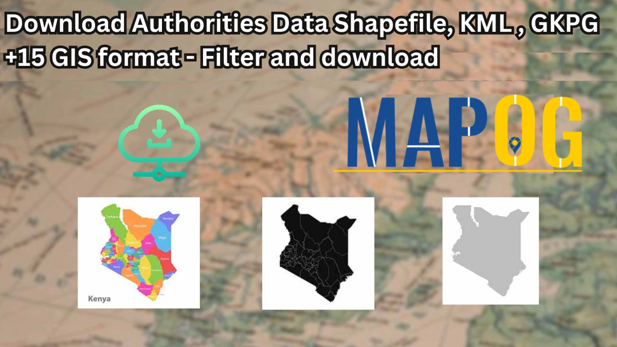 Download Authorities Data in Shapefile, KML, MID +15 GIS Formats Using GIS Data by MAPOG